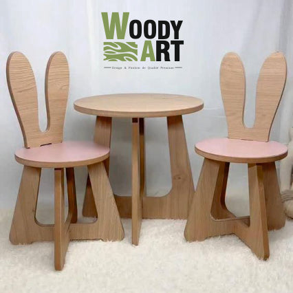 Table bureau + 2 chaises /طاولة المكتب و 2 كراسي DESIGN LAPIN