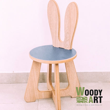 Pack table & 2 chaises Design lapin / طقم طاولة وكراسي للأطفال - تصميم أرنب