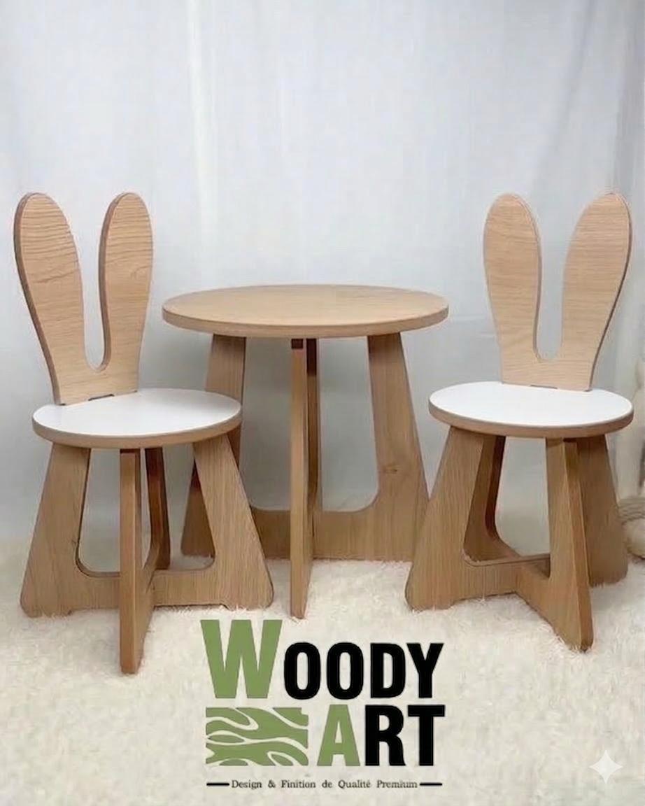 Table bureau + 2 chaises /طاولة المكتب و 2 كراسي DESIGN LAPIN
