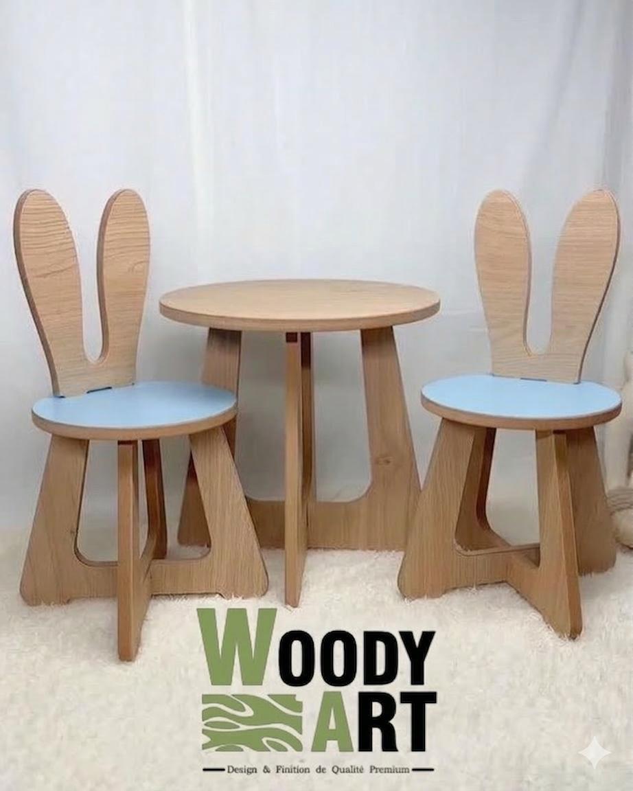 Table bureau + 2 chaises /طاولة المكتب و 2 كراسي DESIGN LAPIN